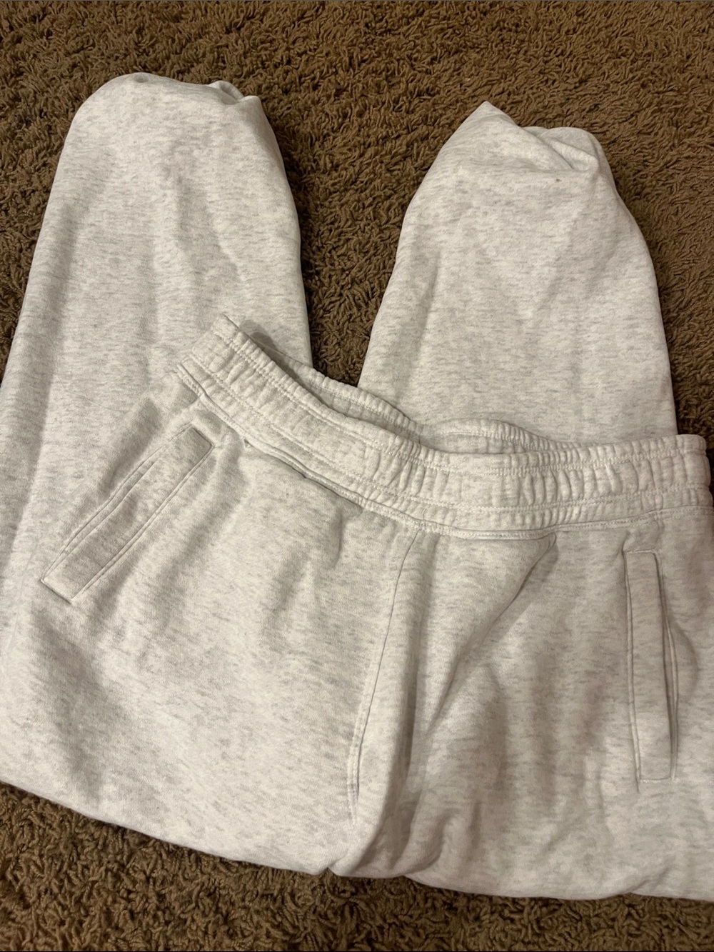 Calvin Klein Light Gray Sweatpants with Elastic Waist